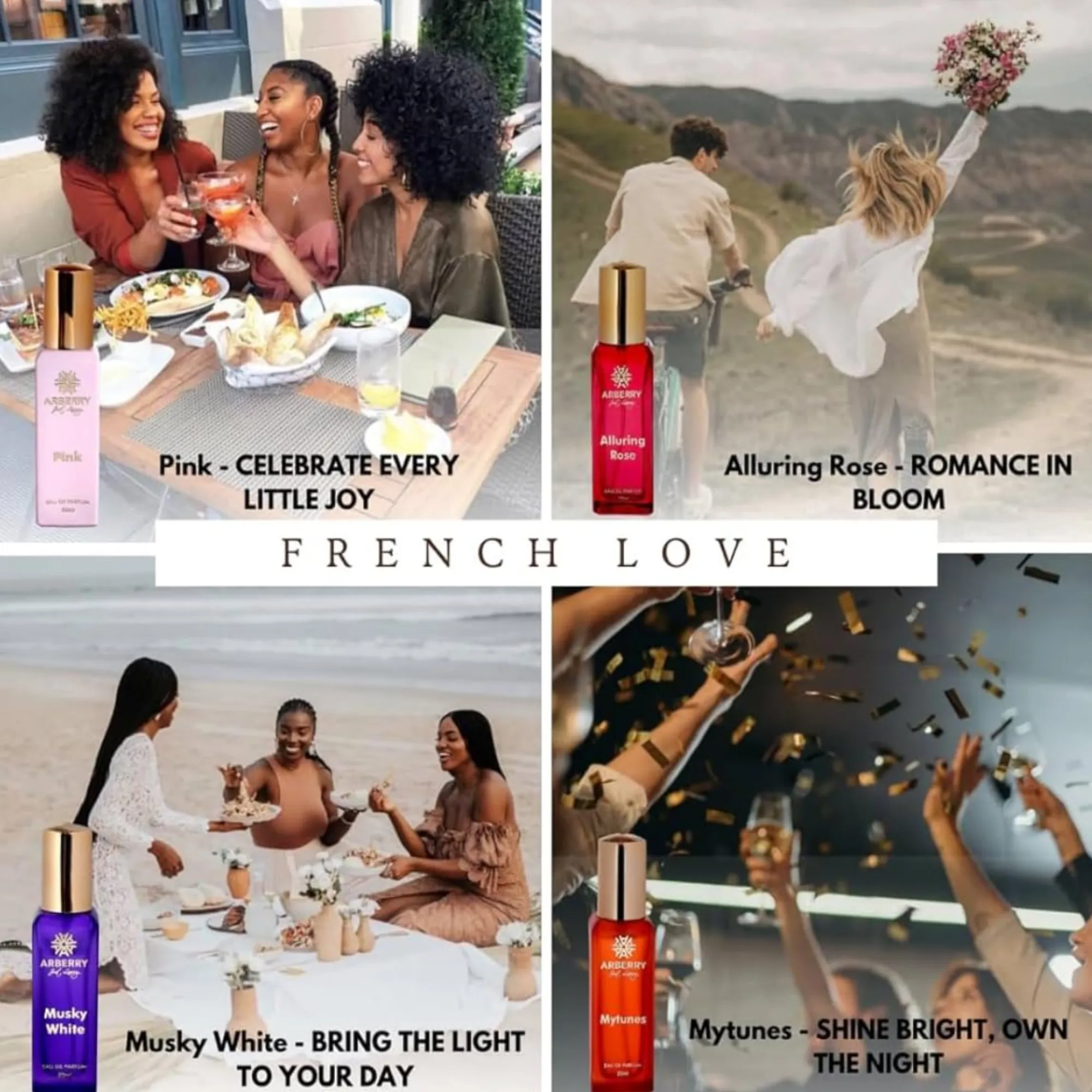  ARBERRY FRENCH LOVE 4X20ML COMBO UNISEX EDP 80ML
