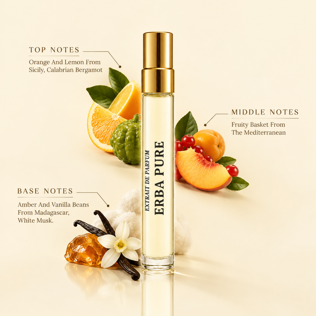 Erba Pure 10ml Extrait de Parfum – Unisex Citrus & Fruity Fragrance
