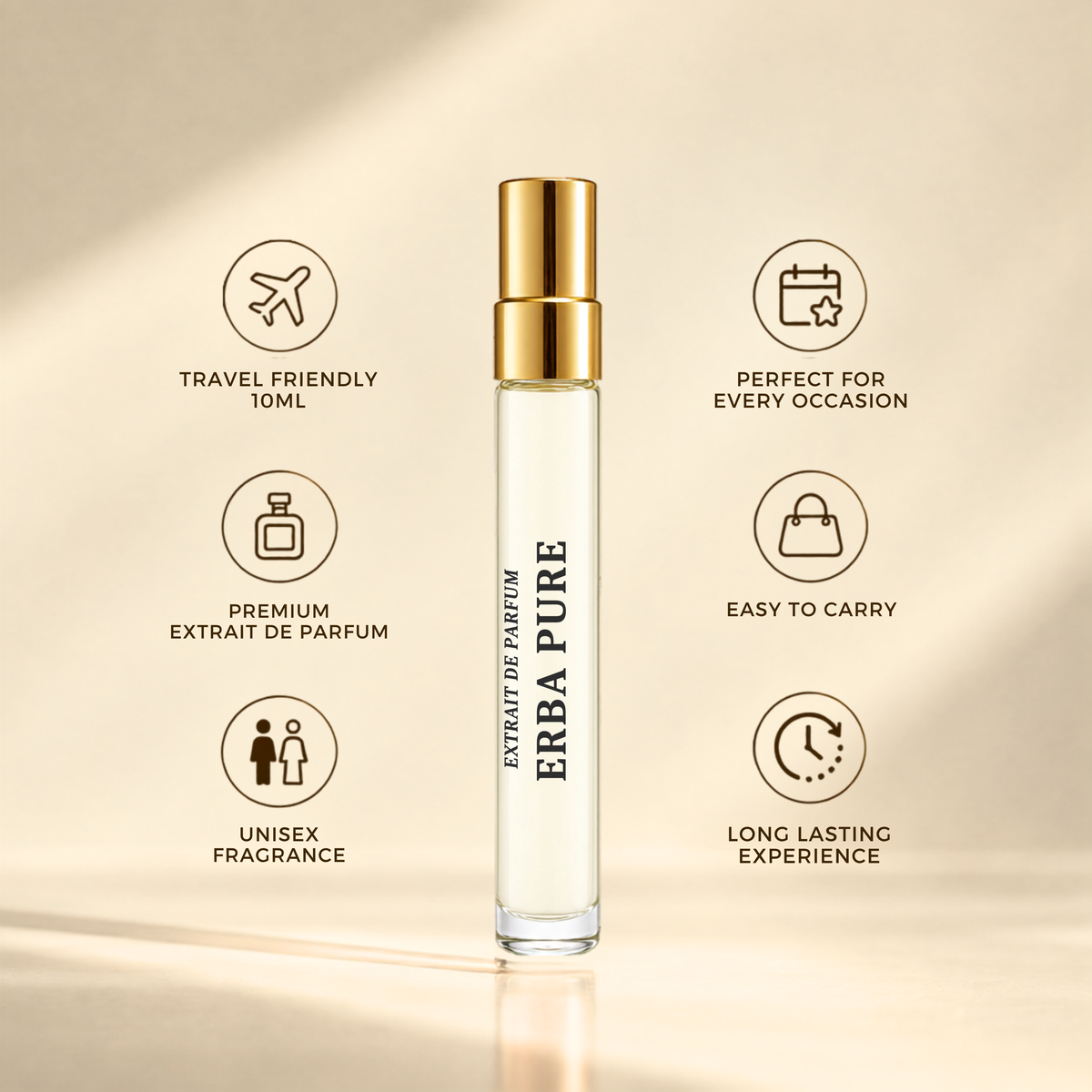 Erba Pure 10ml Extrait de Parfum – Unisex Citrus & Fruity Fragrance