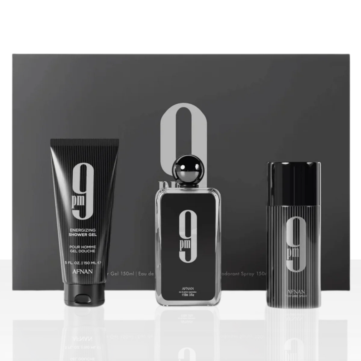 Afnan 9PM Gift Set (EDP 100ml + Deodorant 150ml + Shower Gel 150ml)