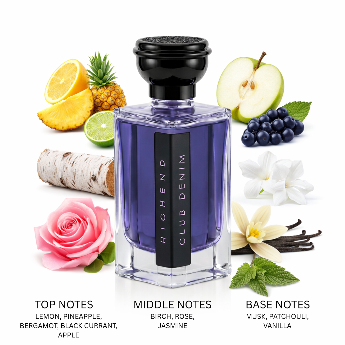 HIGHEND Club Denim | Fresh Fruity & Woody Fragrance | 100ML