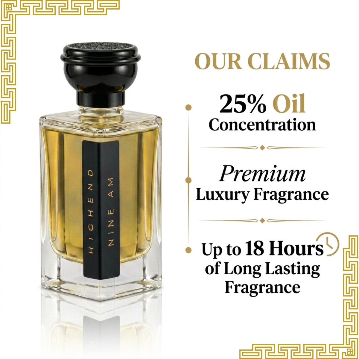 HIGHEND Nine Am Eau de Parfum for Men, 100ml | Fresh Citrus, Mint & Woody Fragrance