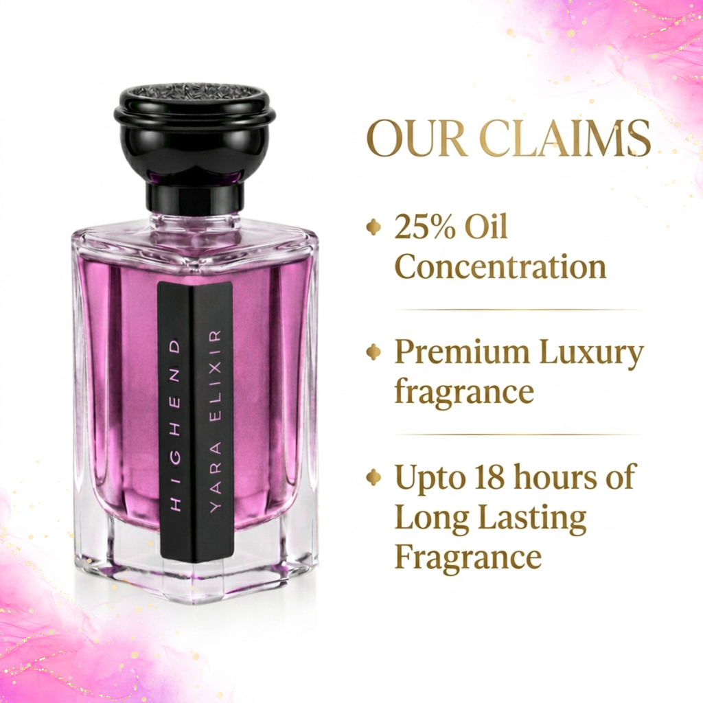 HIGHEND Yara Elixir | for Women | Sweet Fruity, Floral & Vanilla Fragrance 100ml