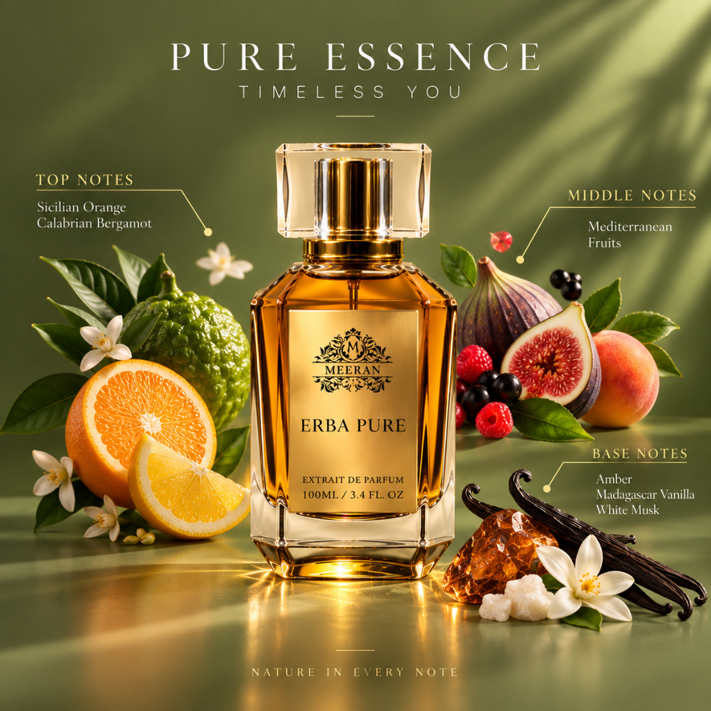 Meeran ERBA PURE Extrait De Parfum – A Bold Luxury Unisex Fragrance