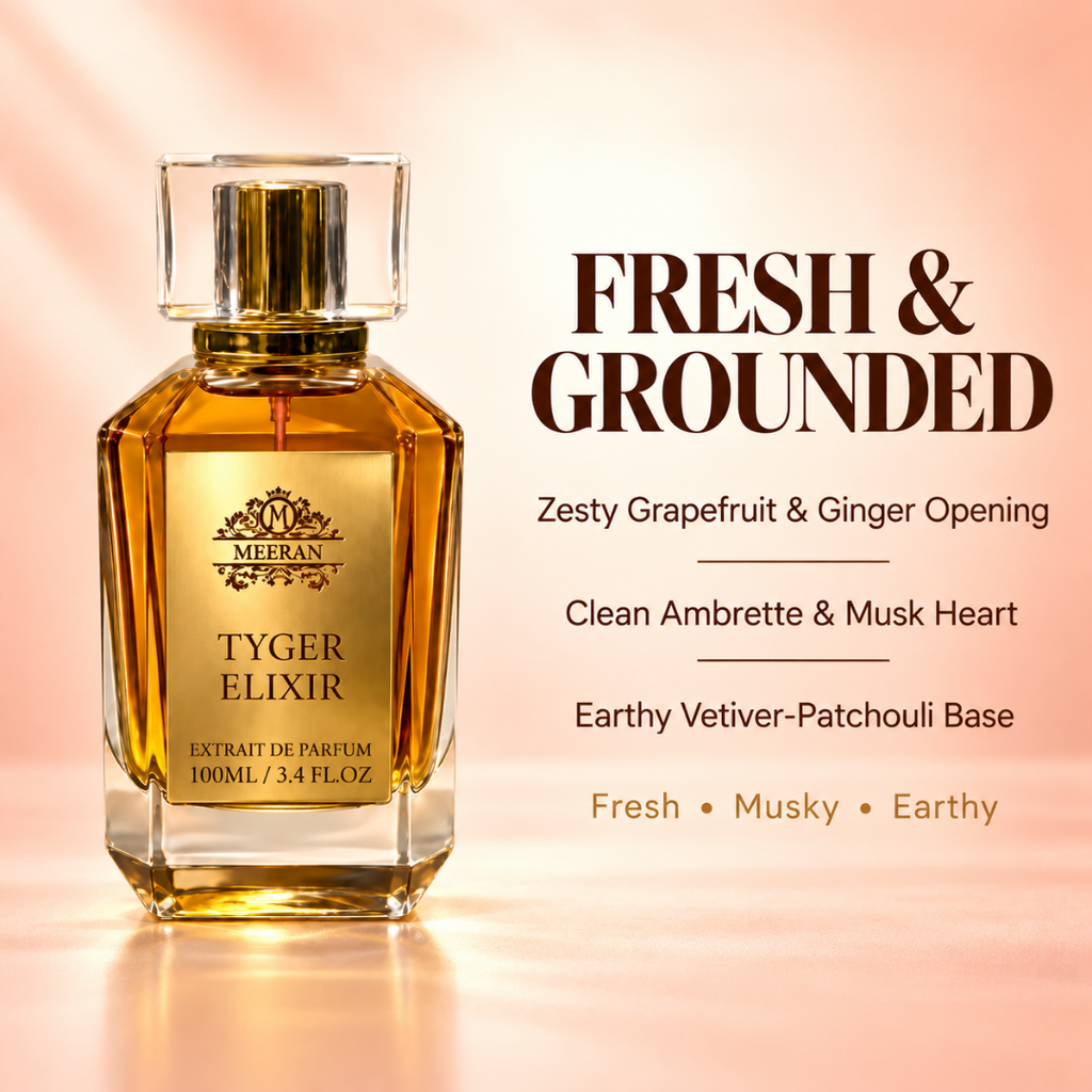 Meeran TYGER ELIXIR Extrait De Parfum – Bold, Long Lasting Luxury Fragrance