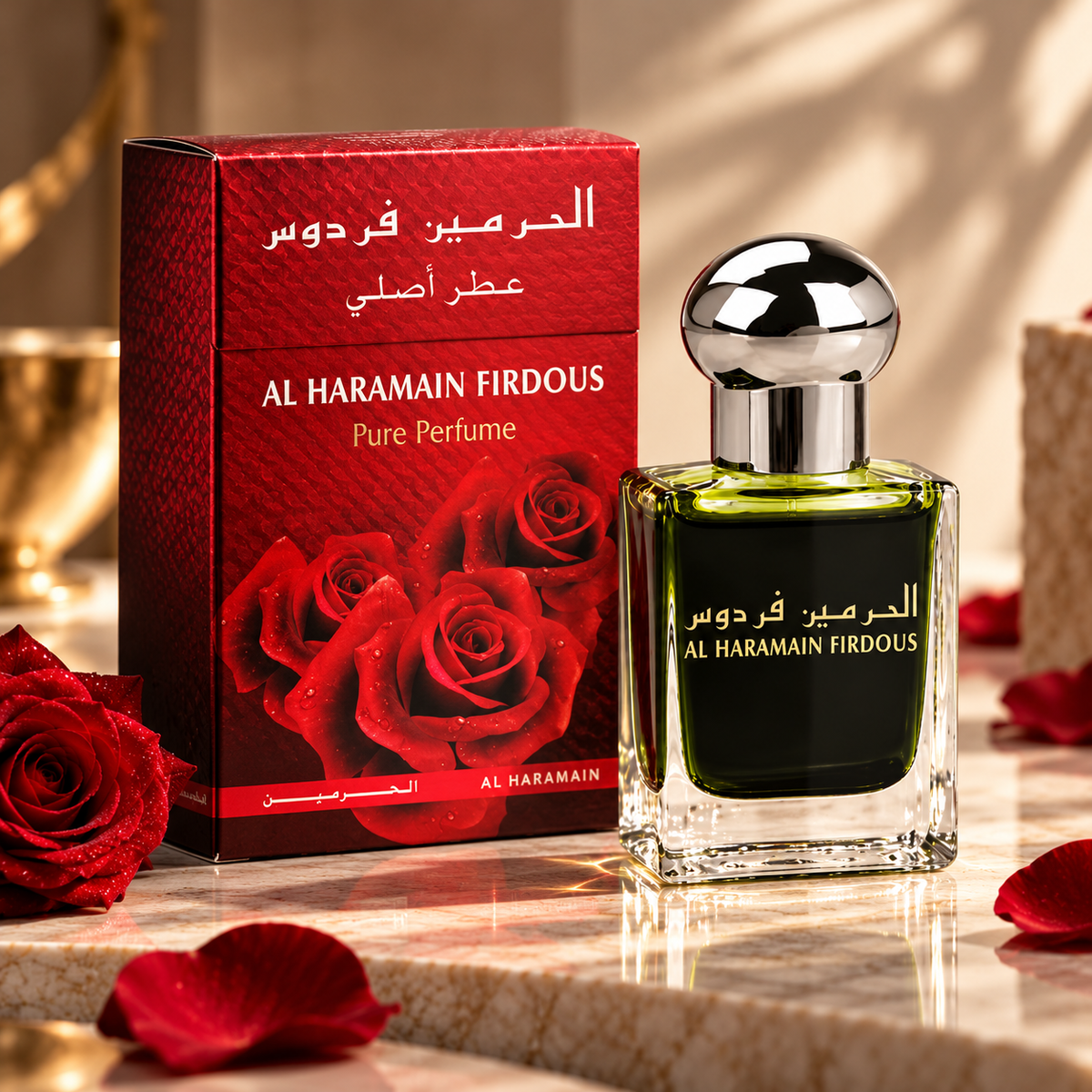 Al Haramain Firdous Fragrance Pure Original Roll on Perfume Oil (Attar) - 15 ml