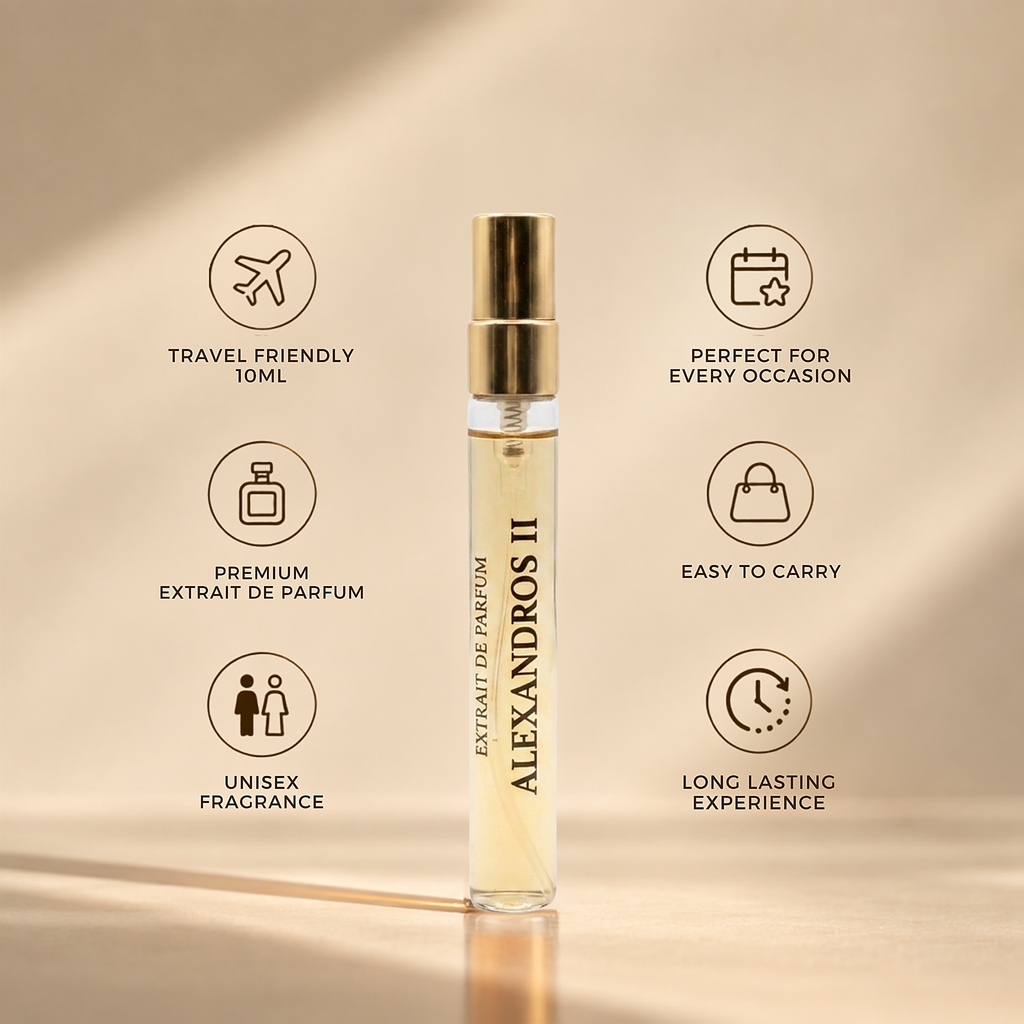 Alexandros 2 10ml Extrait de Parfum | Woody, Spicy & Sweet Fragrance
