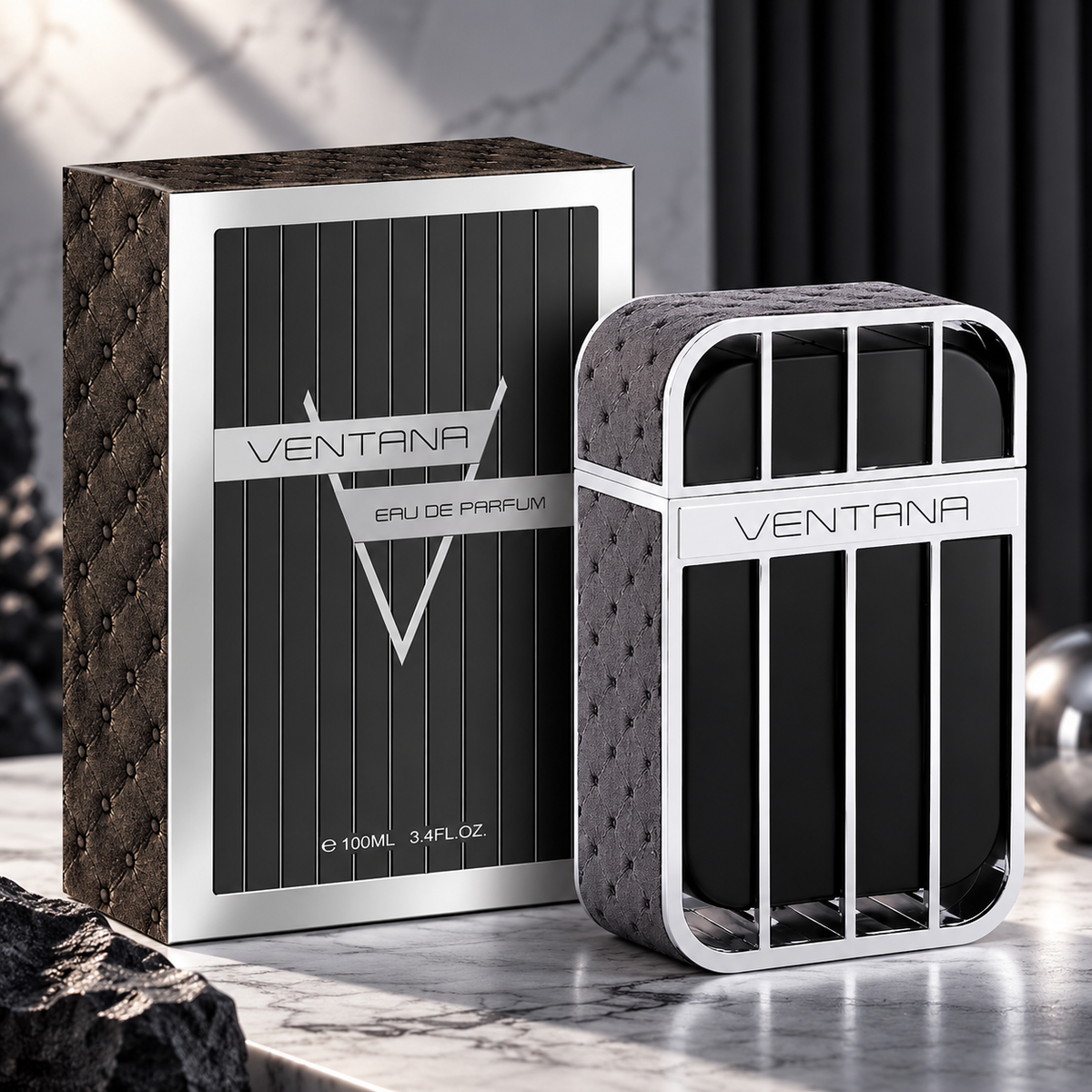 Armaf Ventana Pour Homme Eau De Parfum Spray for Men, 3.4 Fluid Ounce/ 100ml.