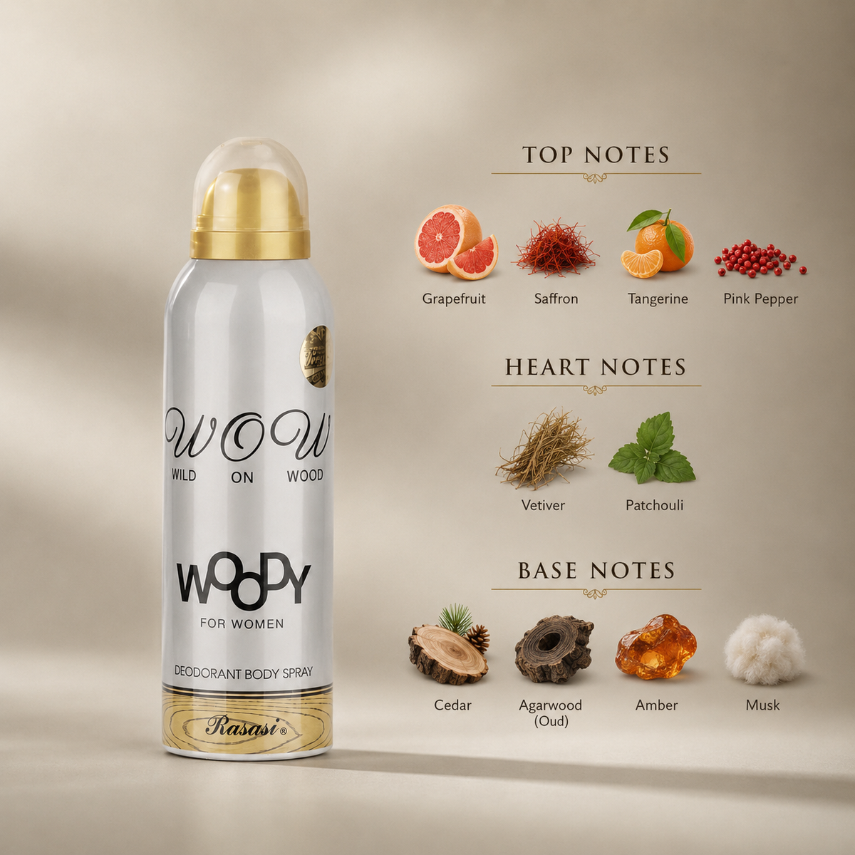 RASASI Wild On Woody Deodorant For Men - 200ml