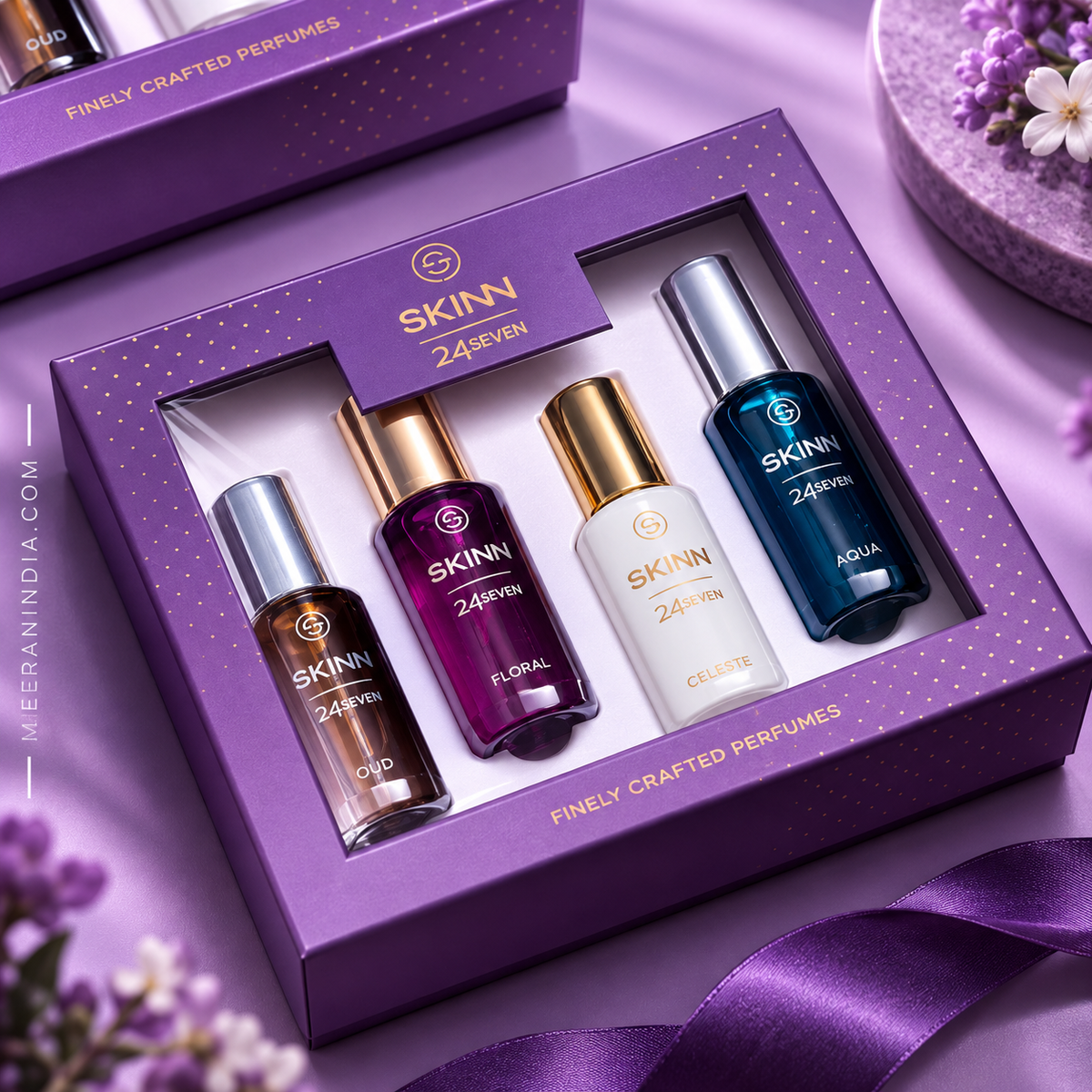 Skinn 24Seven Gift Pack EDP - 20 ml x 4, Perfume for men & women