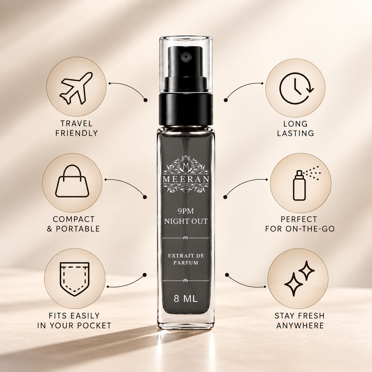 Afnan 9pm Night Out 8ml Eau De Parfum For Man & Woman
