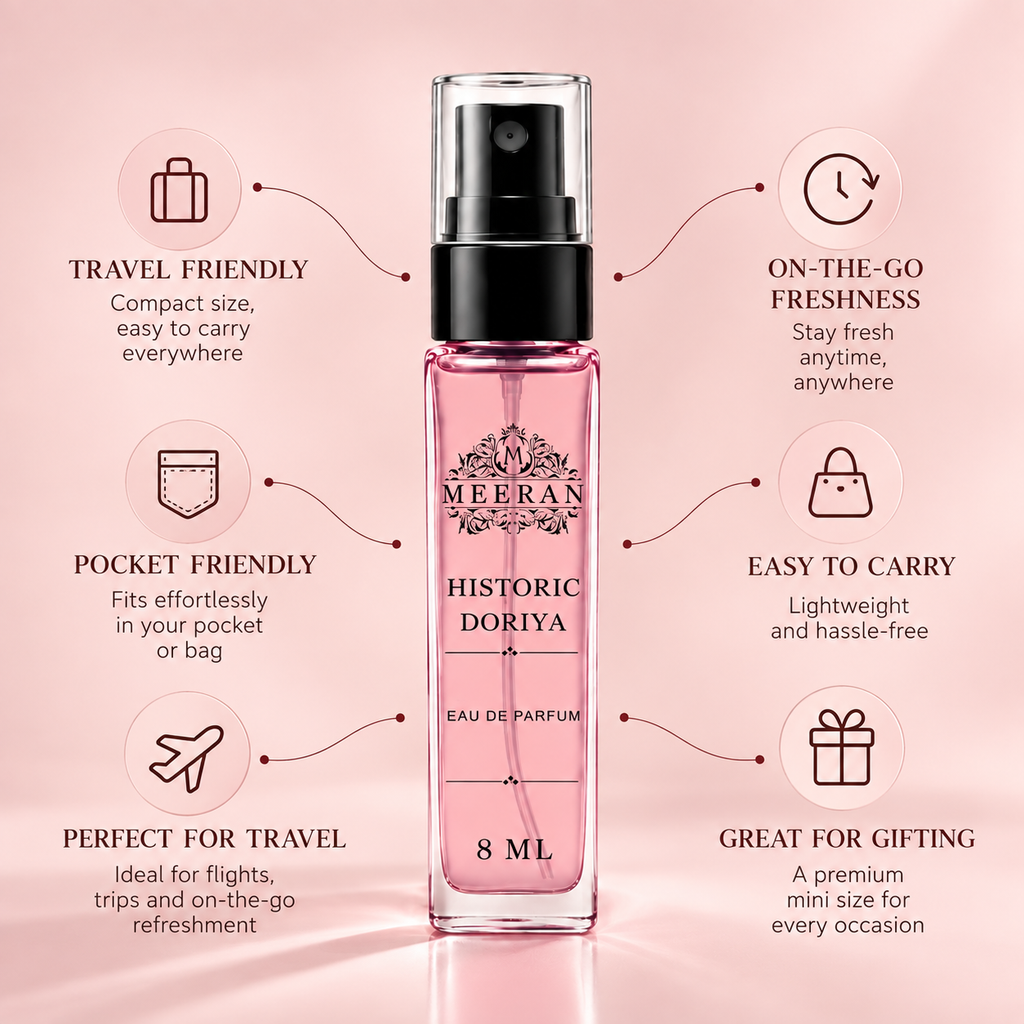 Historic Doria Style Fragrance (8ML) | Masculine Long Lasting Perfume | Mini EDP Spray For Men