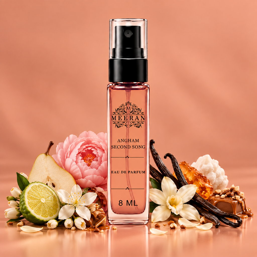 Angham Second Song Style Fragrance (8ML) | Long Lasting Eau De Parfum for Women | Premium Pocket Perfume | Travel Size Floral Fruity Vanilla Scent