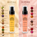 SUPERB & ROYAL Perfume Gift Set for Men & Women (8ML Each) | Long Lasting Luxury Eau De Parfum Duo Pack | 30% Oil Concentration | Pocket Perfume Travel Size Fragrance Set