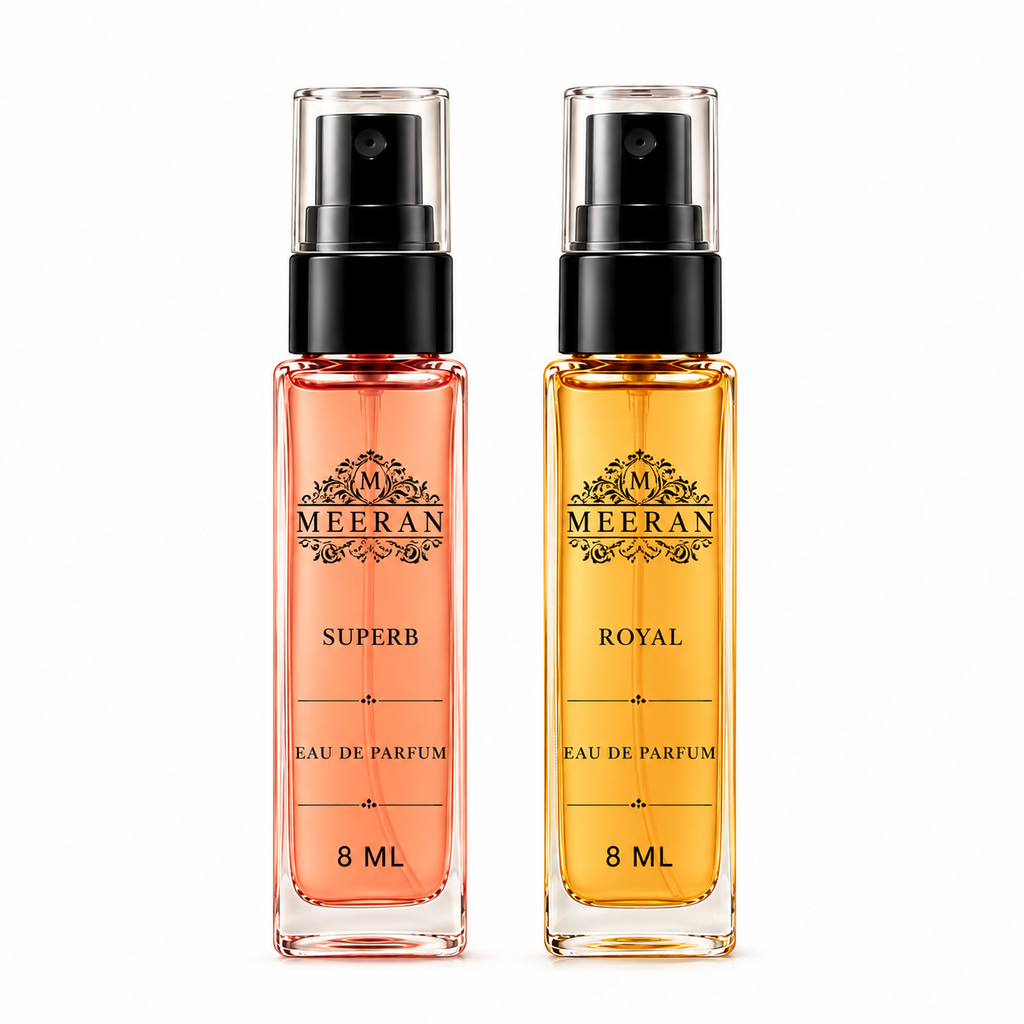 SUPERB & ROYAL Perfume Gift Set for Men & Women (8ML Each) | Long Lasting Luxury Eau De Parfum Duo Pack | 30% Oil Concentration | Pocket Perfume Travel Size Fragrance Set