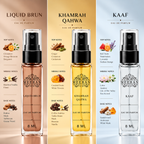 Premium Fragrance Trio Pack –Liquid brun, Khamrah Qahwa, Kaaf | 8ML Each Luxury Perfume Set | Long Lasting Perfume For Men