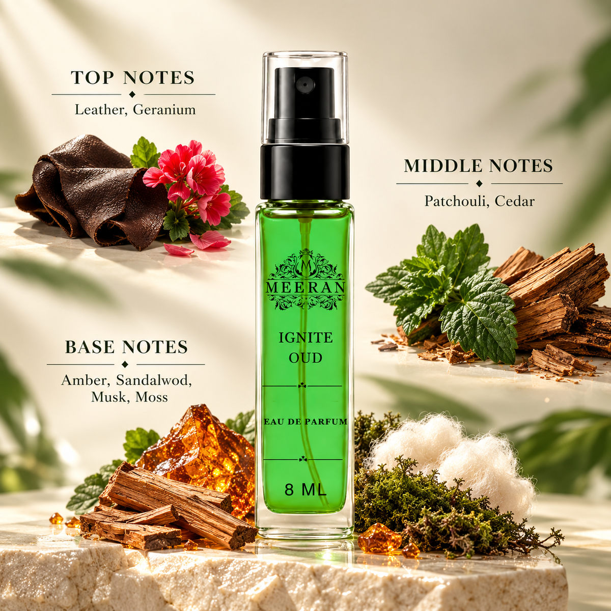 Ahmed Al Maghribi Ignite Oud Extrait De Parfum 8ml For Men & Women