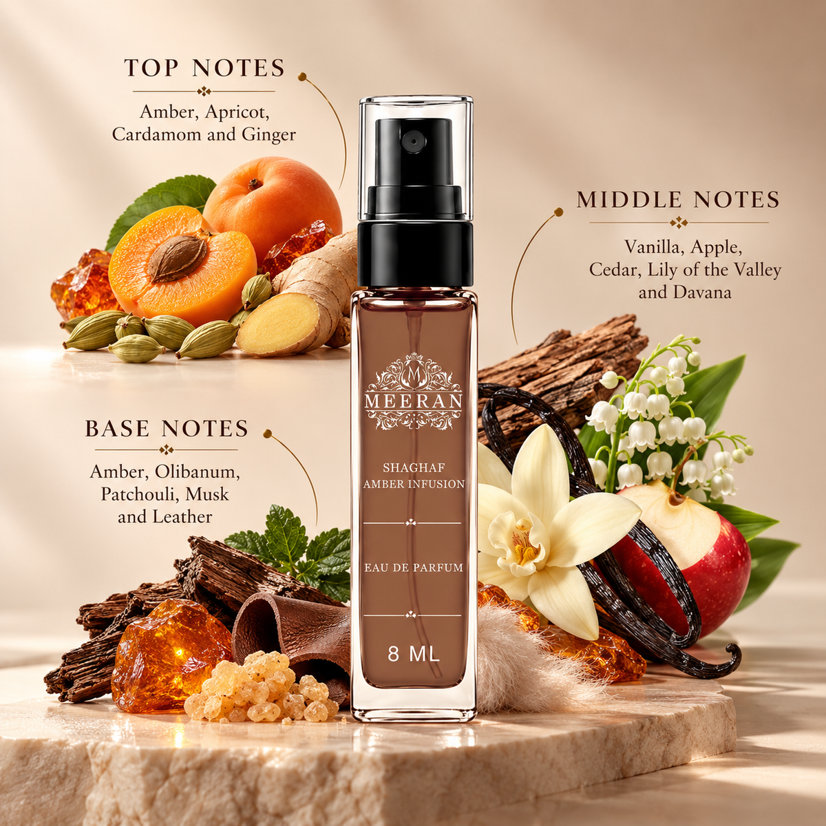 SWISS ARABIAN Shaghaf Amber Infusion (8ML) | Decented From Original Bottle | Shaghaf Amber Infusion EDP Unisex