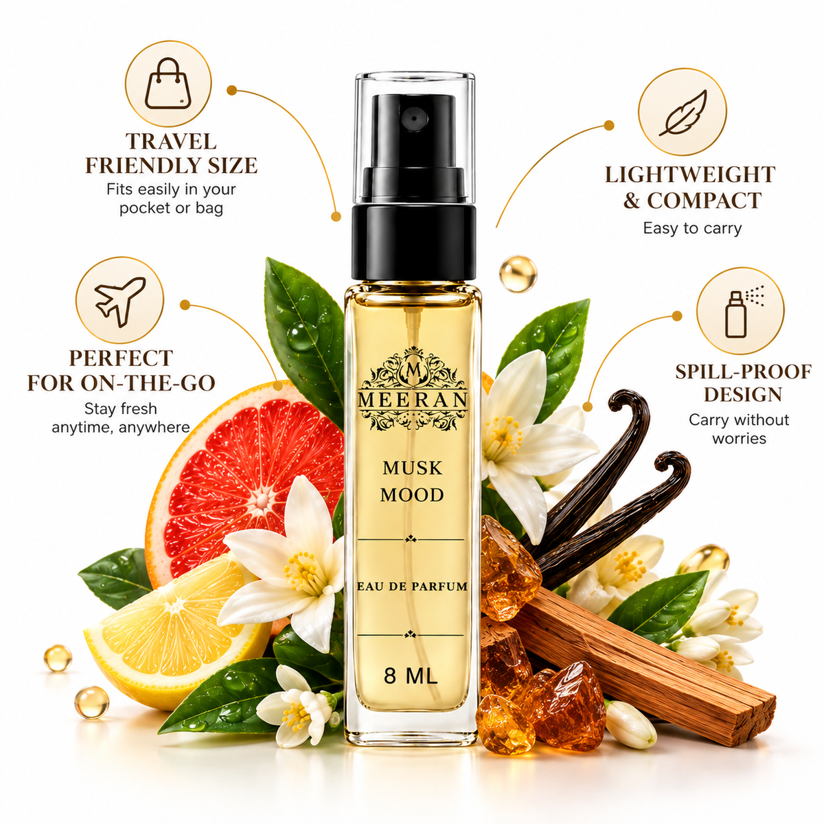 LATTAFA MUSK MOOD (8ML) Eau de Parfum |Decented From Original Bottle | (For Men & Women)