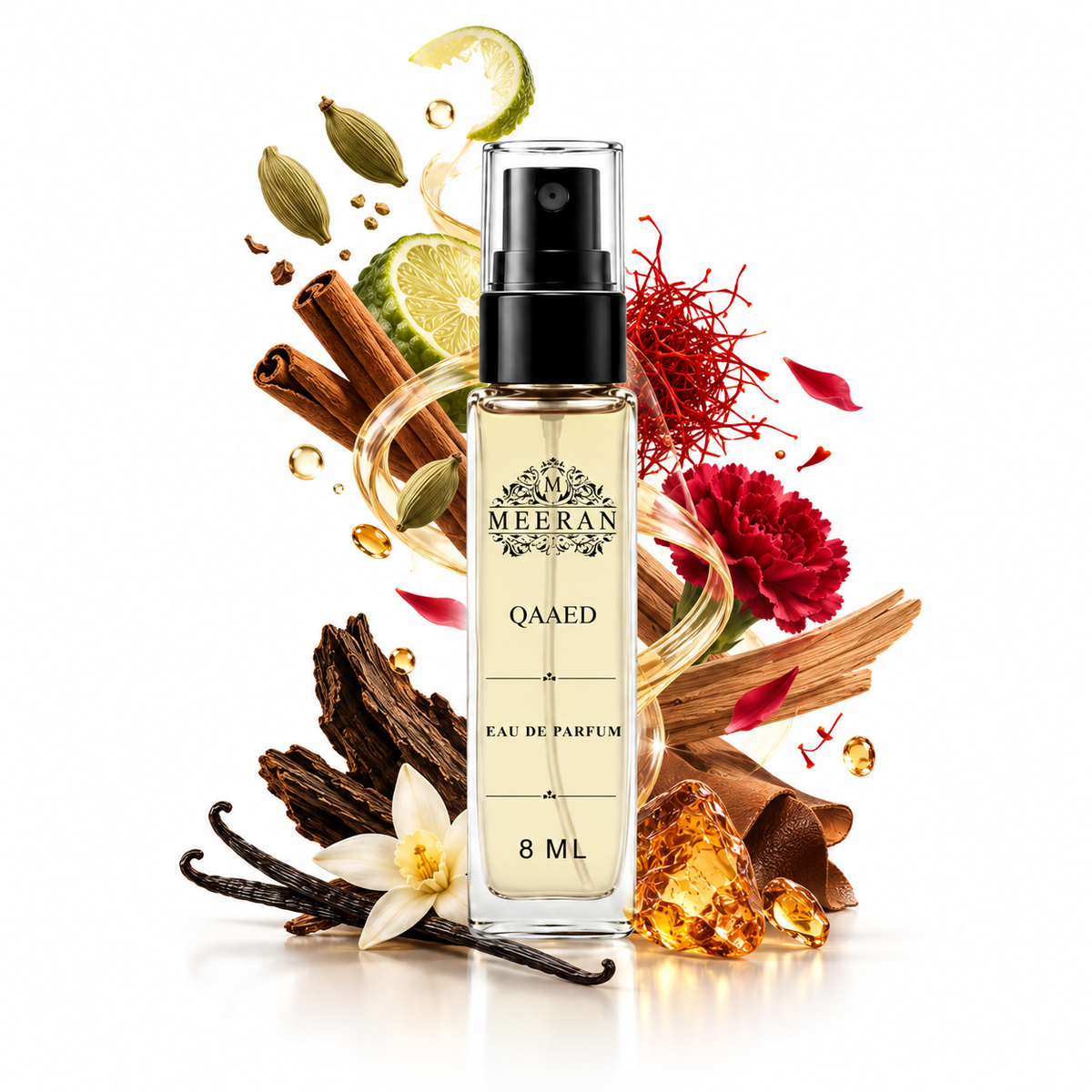 Qaaed Eau De Parfum | 8ML | Long Lasting Luxury Perfume For Men | Decanted From Original Bottle | Qaaed EDP Unisex