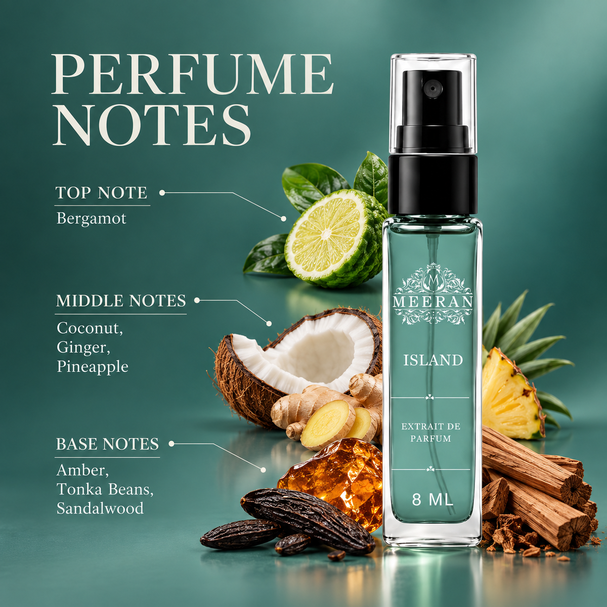 ISLAND | 8 ML | EXTRAIT DE PARFUM | Decented From Original Bottle |unisex