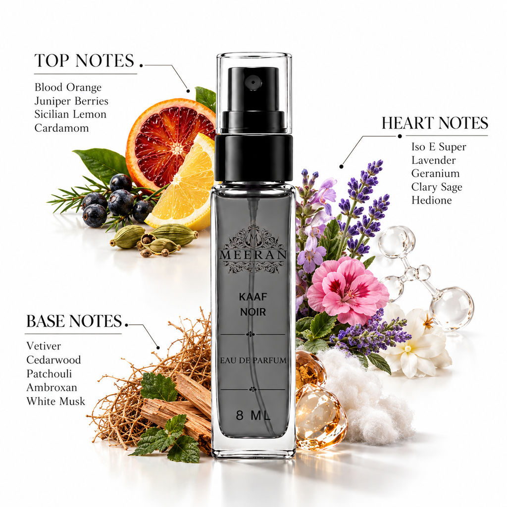 Kaaf NOIR For Men (8ML) Long Lasting Eau De Parfum |Decented From Original Bottle