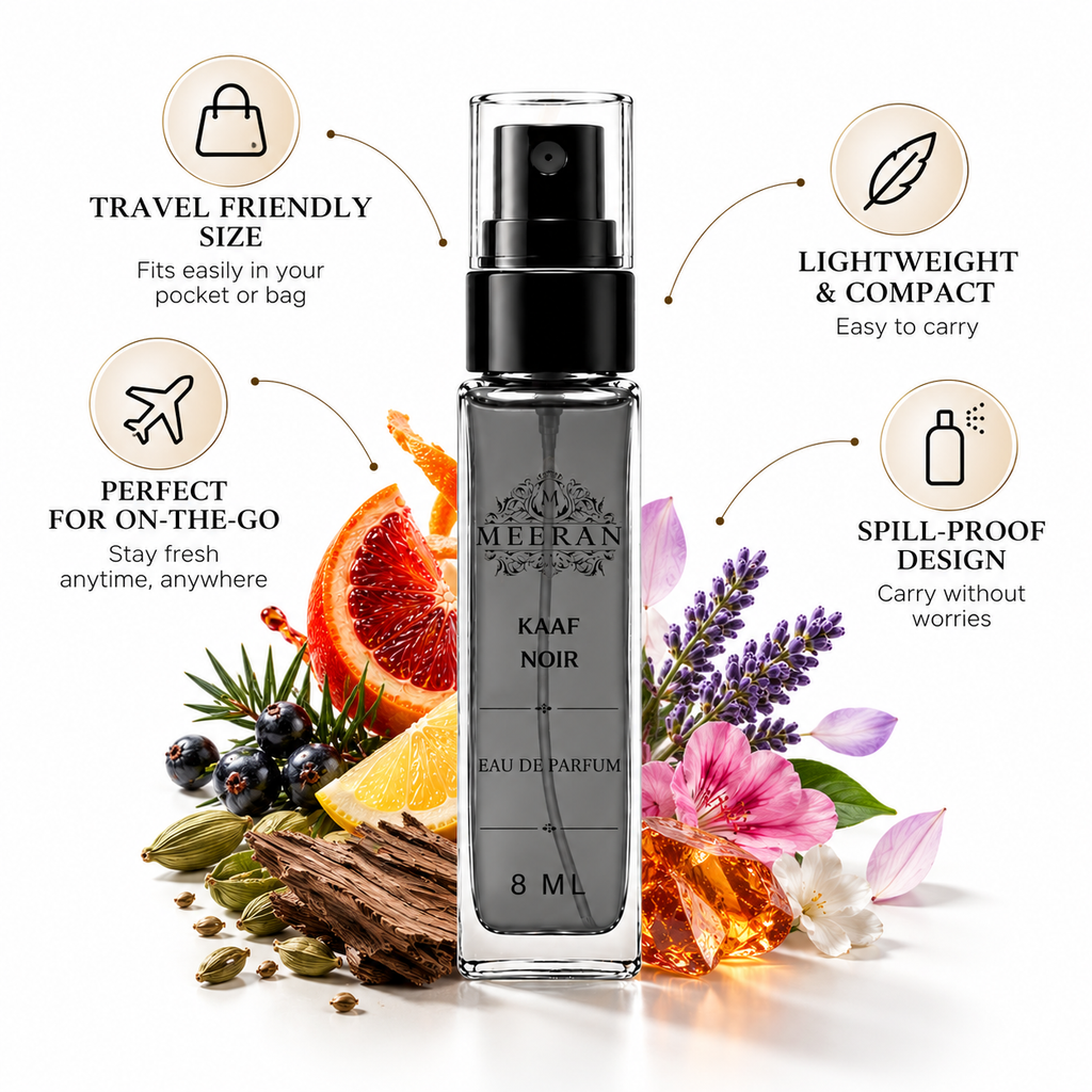 Kaaf NOIR For Men (8ML) Long Lasting Eau De Parfum |Decented From Original Bottle