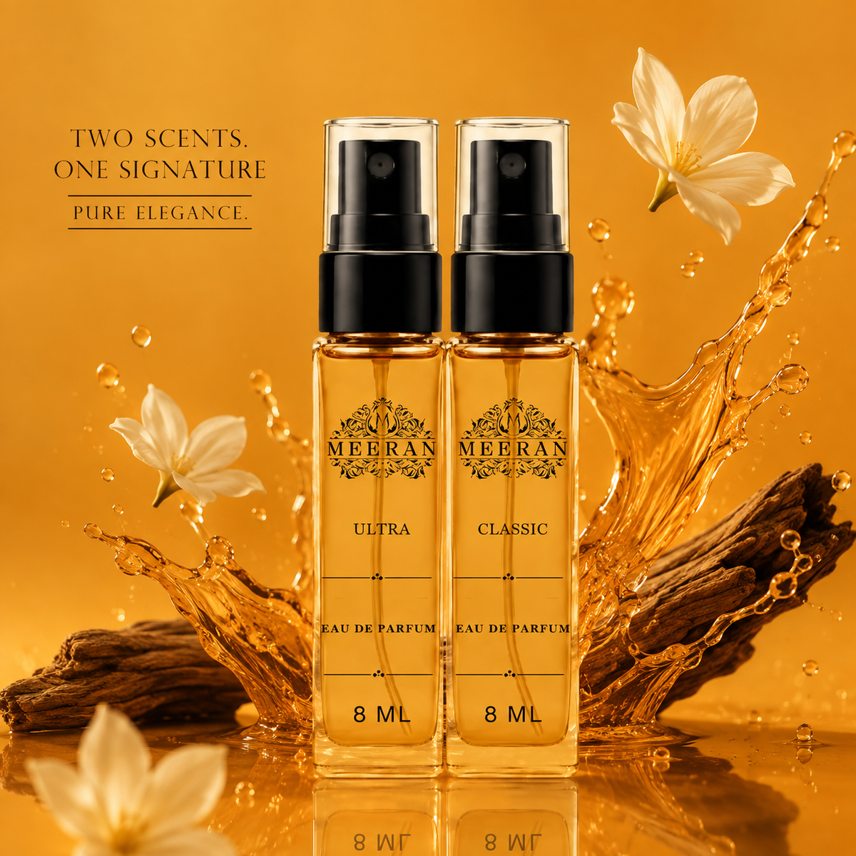 ULTRA & CLASSIC Perfume Combo Set (8ML x 2) | Long Lasting Luxury Eau De Parfum for Men & Women | Pocket Perfume Travel Size Fragrance Collection | 30% Oil Concentration
