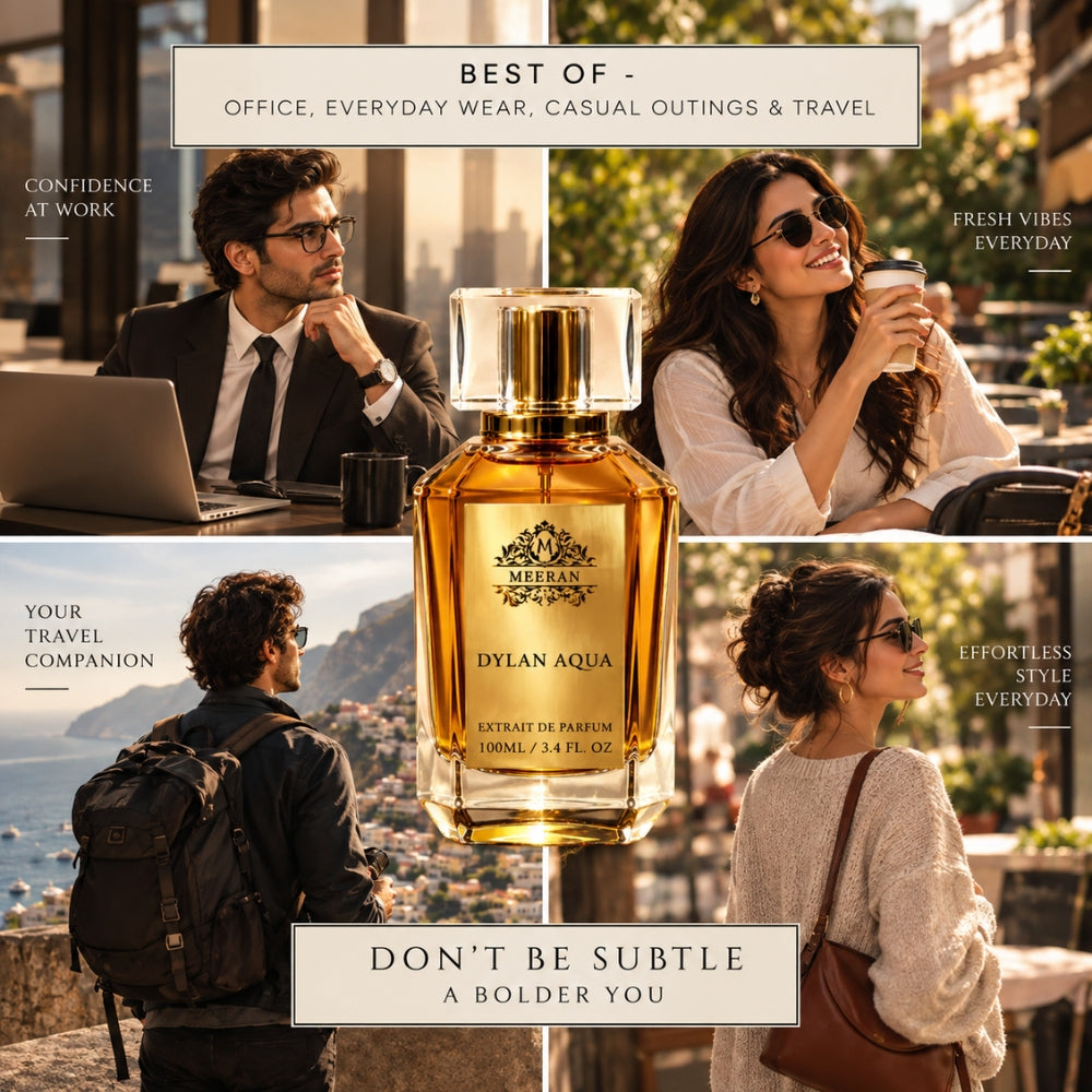 Meeran DYLAN AQUA Extrait De Parfum | Luxury Long Lasting Perfume for Men