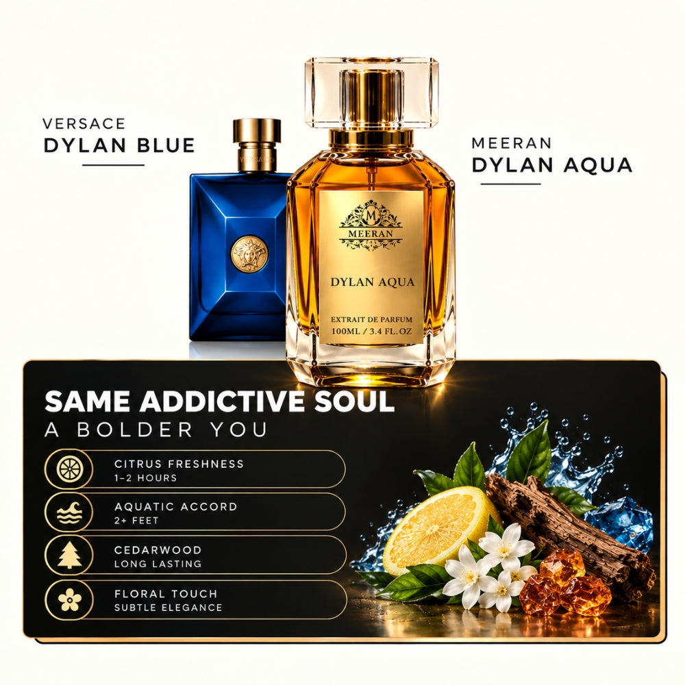 Meeran DYLAN AQUA Extrait De Parfum | Luxury Long Lasting Perfume for Men