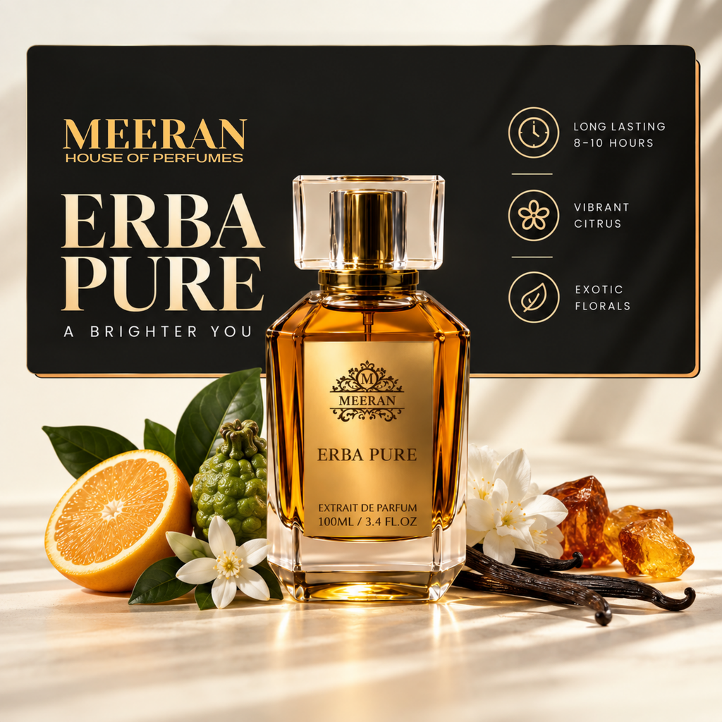 Meeran ERBA PURE Extrait De Parfum – A Bold Luxury Unisex Fragrance