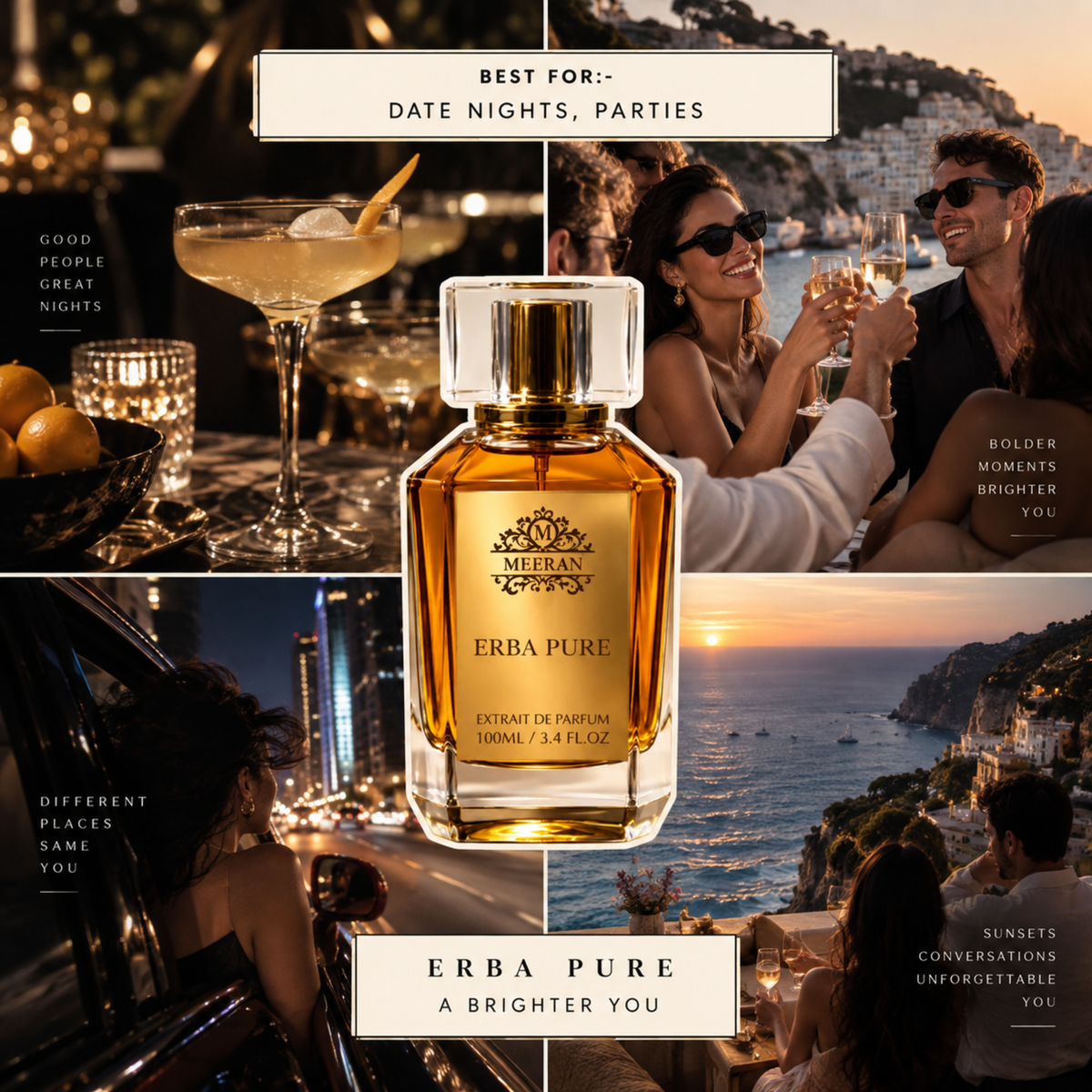 Meeran ERBA PURE Extrait De Parfum – A Bold Luxury Unisex Fragrance