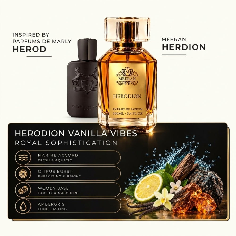 Meeran HERODION Extrait De Parfum Premium Long-Lasting Perfume for Men & Women