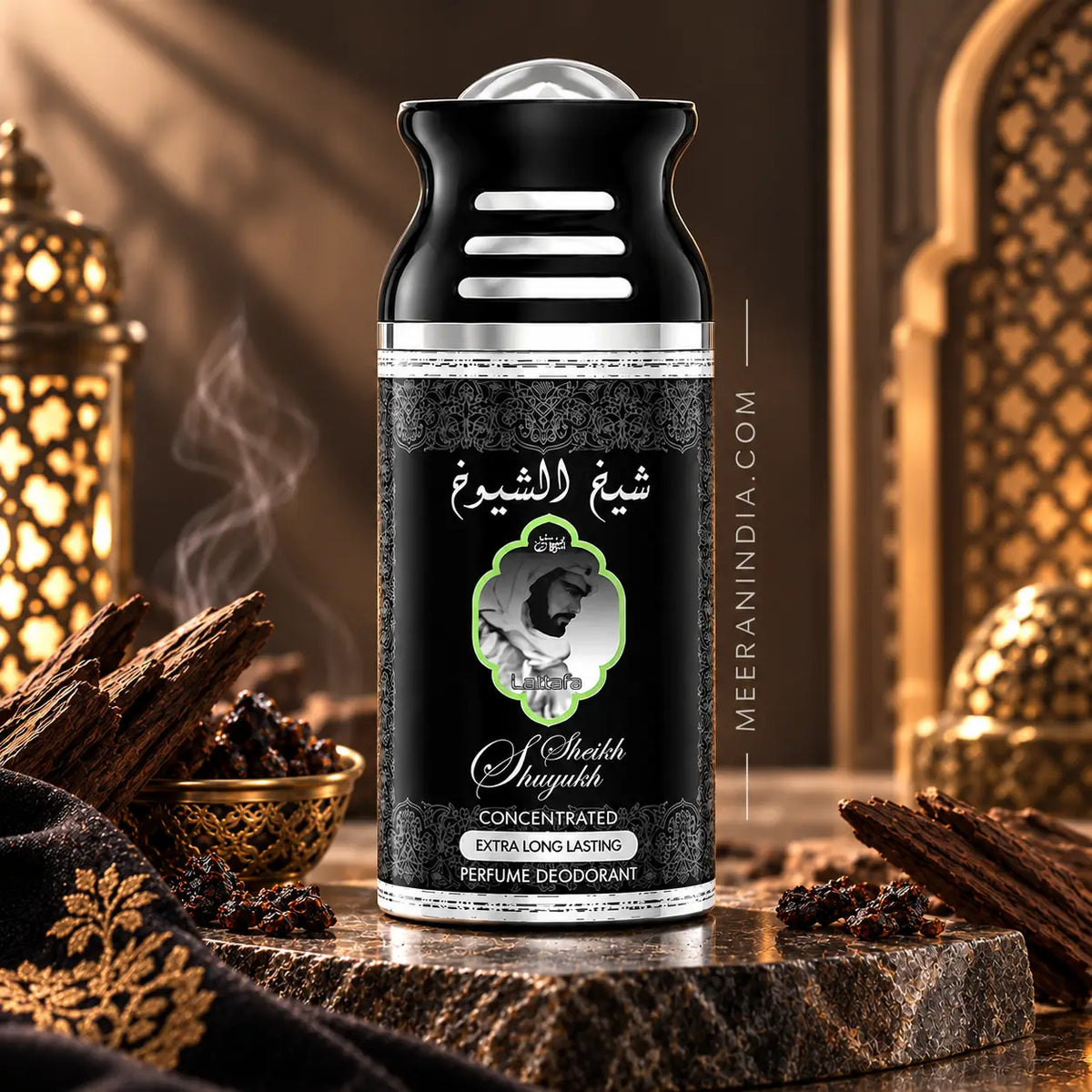 Sheikh Al Shuyukh Black Deodorant Spray by Lattafa for Men 250ml