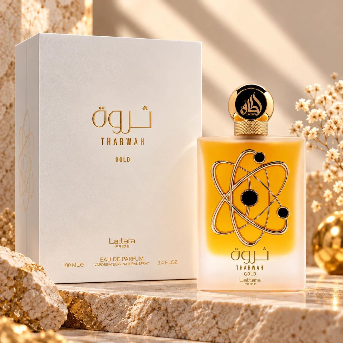 Tharwah Gold by Lattafa – Eau de Parfum 100ml for Women