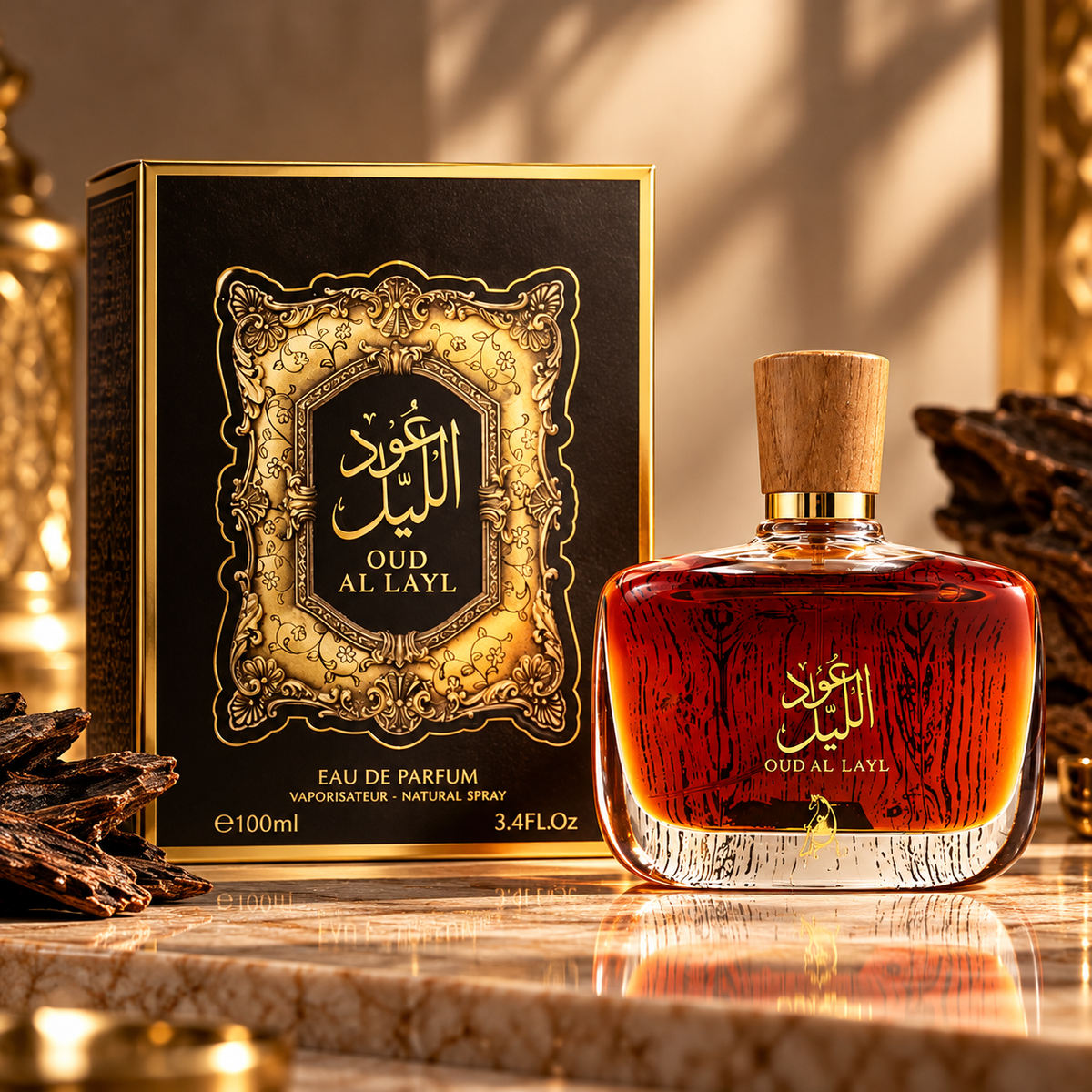 ARABIYAT Oud Al Layl EDP 100ML Unisex | Premium Arabic Oud Perfume Spray | Long Lasting Woody Oriental Fragrance for Men & Women