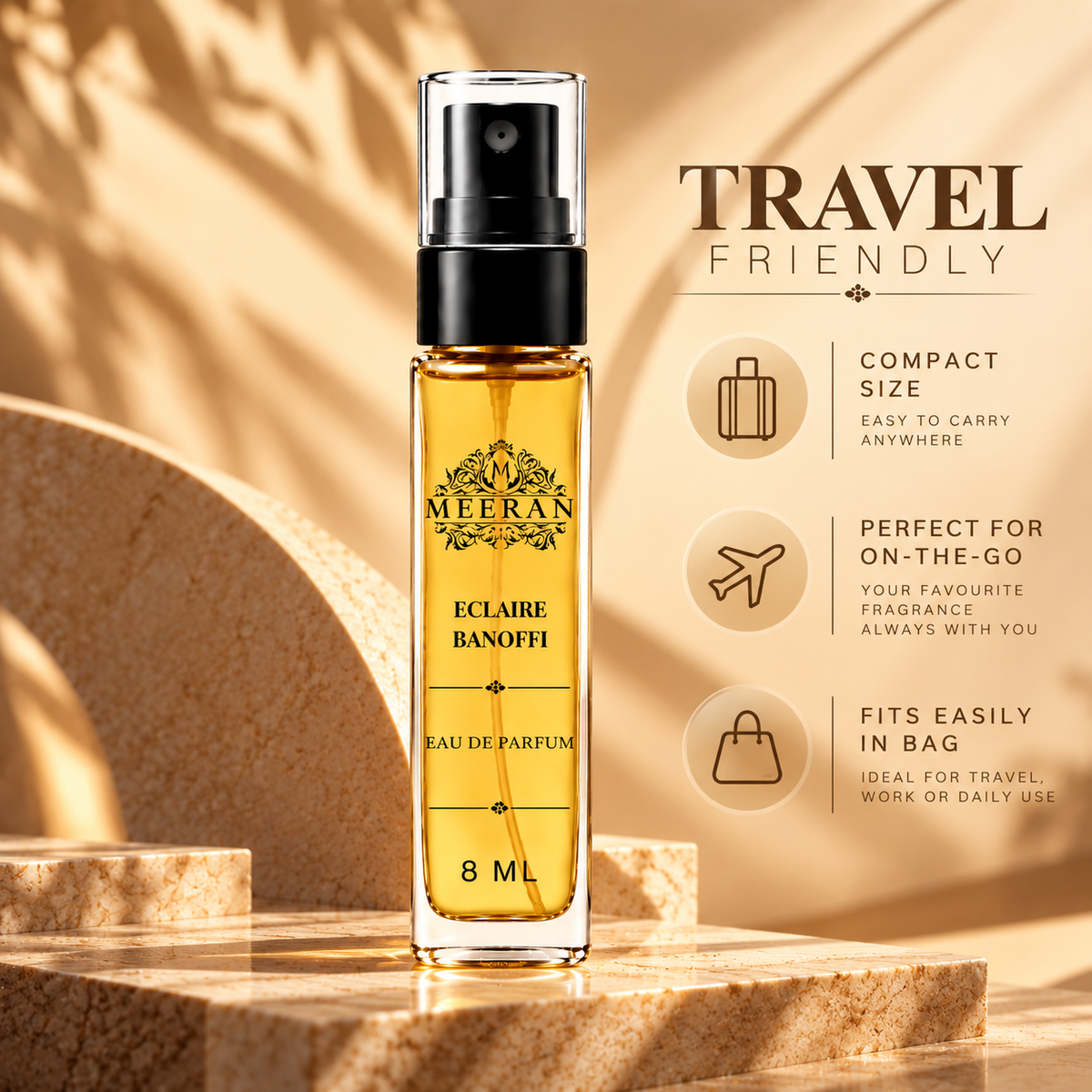 Lattafa Eclaire Banoffi (8ML) Eau de Parfum Spray for Women | Decented From Original Bottle| Long Lasting Perfume |