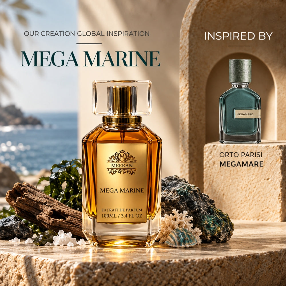 Meeran MEGA MARINE Extrait De Parfum | Fresh Aquatic Luxury Perfume