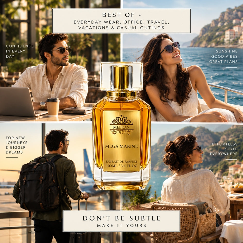 Meeran MEGA MARINE Extrait De Parfum | Fresh Aquatic Luxury Perfume