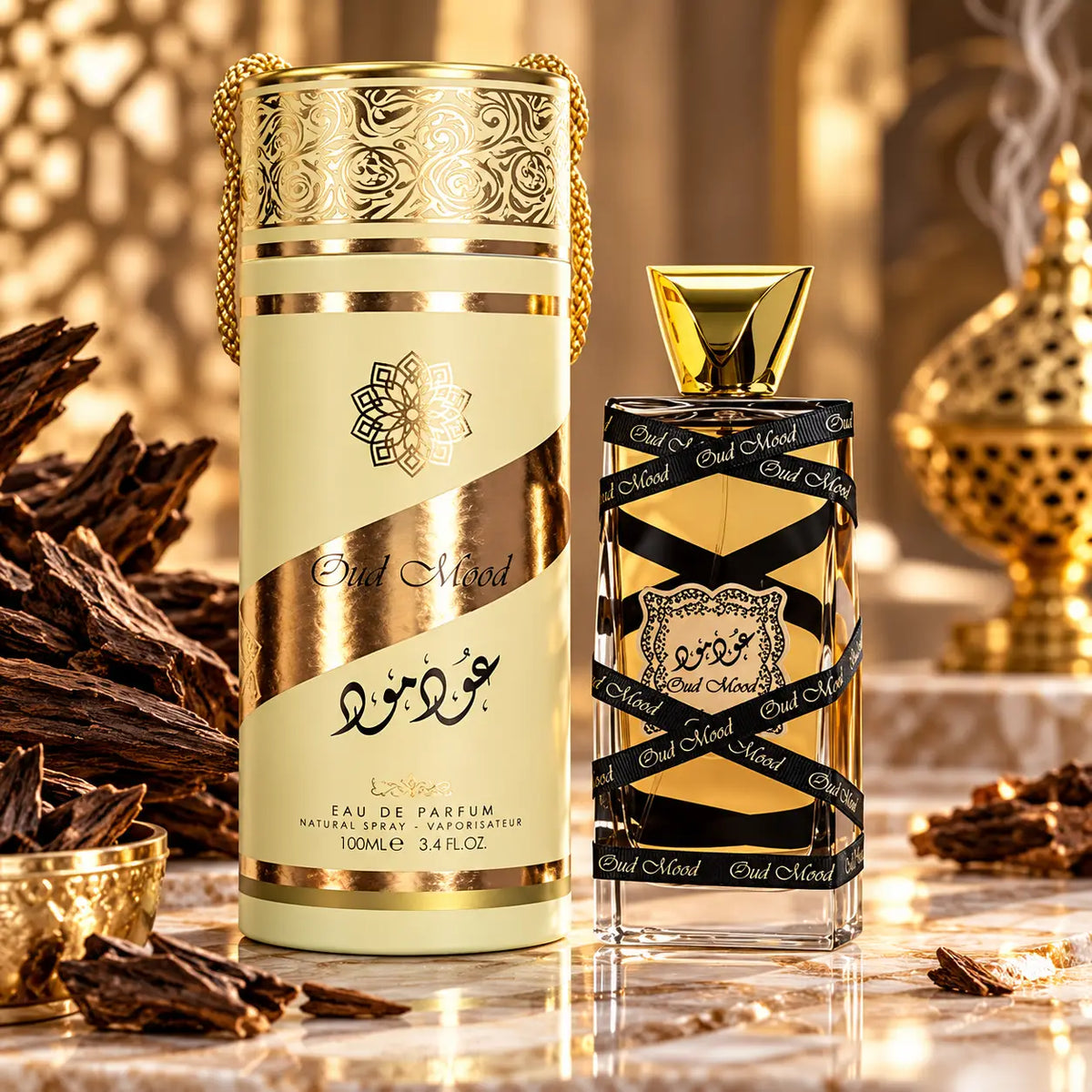 Lattafa Oud Mood Gold Eau De Parfum 90ml For Men & Women