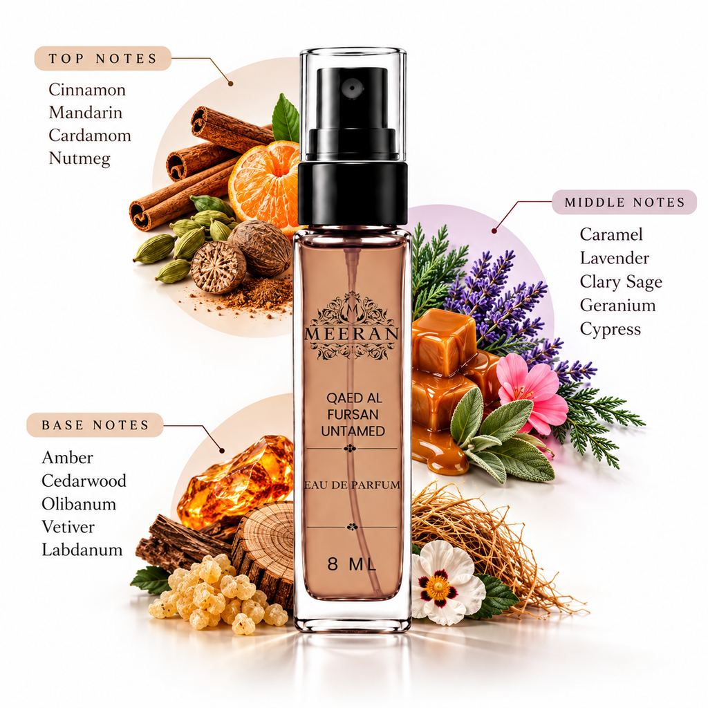 Lattafa Qaed Al Fursan Untamed (8ML)|Eau De Parfum for Unisex | Decented From Original Bottle |