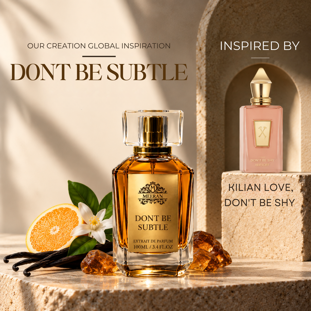 Meeran Dont Be Subtle Extrait De Parfum – Bold, Long Lasting Luxury Fragrance