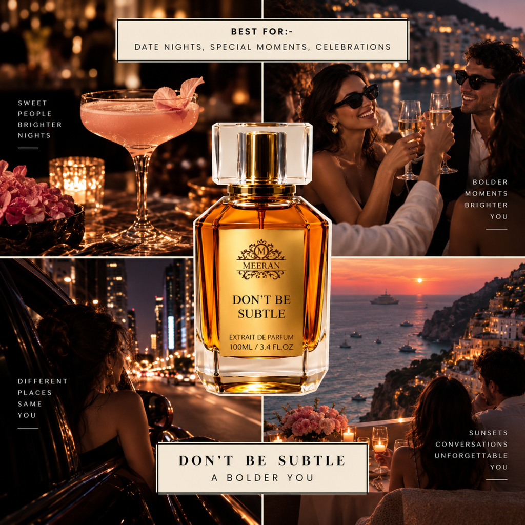 Meeran Dont Be Subtle Extrait De Parfum – Bold, Long Lasting Luxury Fragrance